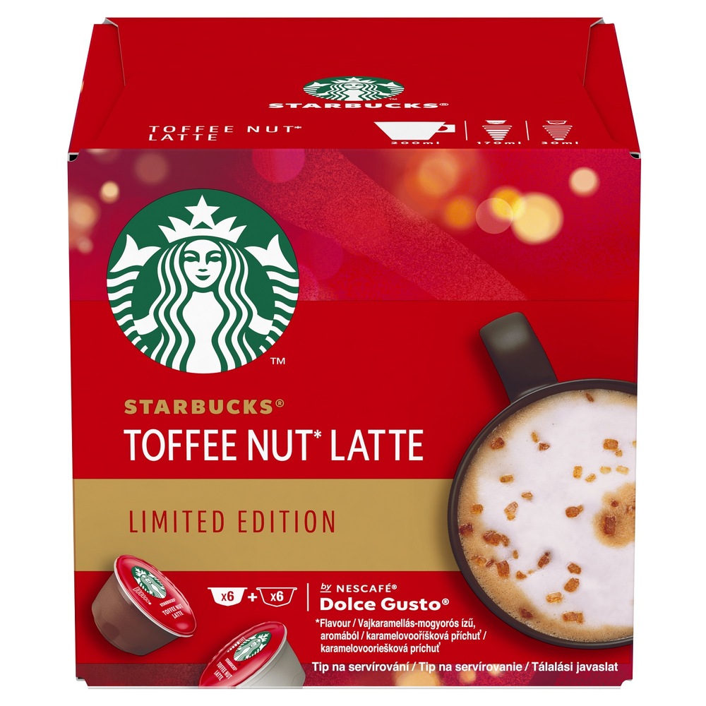 Kapsuly pre espressá Starbucks Toffee Nut Latte (12 ks) Kapsuly pre espressá Starbucks Toffee Nut Latte (12 ks)