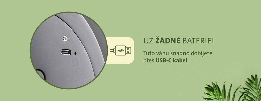 Osobná váha ETA SlimFit 9781 90000, nabíjanie USB