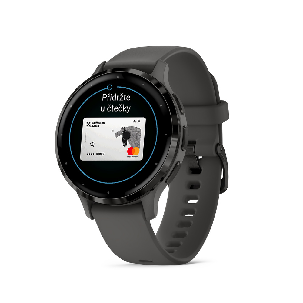Inteligentné hodinky Garmin Venu 3S - Slate / Gray Silicone Band