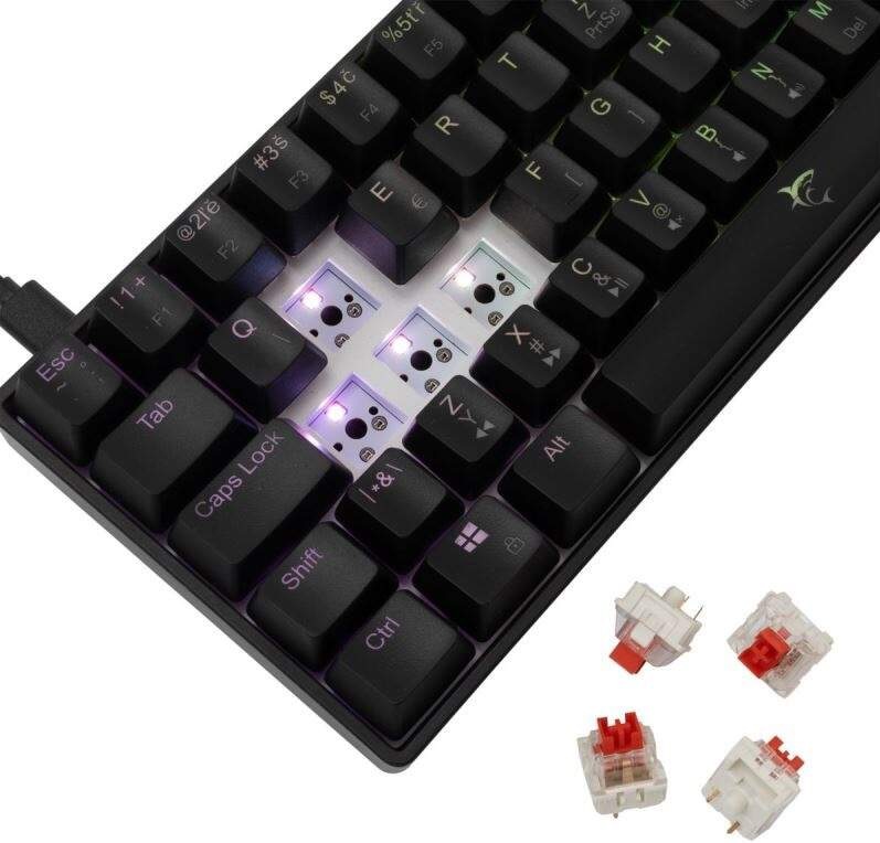 Klávesnica White Shark SHINOBI 2, CZ/SK layout, Red Switch čierna Klávesnica White Shark SHINOBI 2, CZ/SK layout, Red Switch čierna