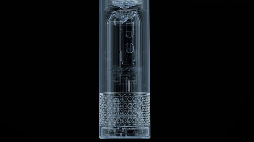 Ventilátor Dyson HushJet™ Mini Cool atramentovo modrá atramentovo modrá Pohľad do vnútorných priestorov ventilátora HushJetTM Mini Cool, konkrétne na vstavanú Li-Ion batériu s výdržou až 6 hodín.