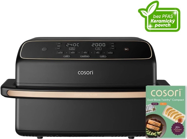 Teplovzdušná fritéza Cosori Dual Blaze Twin Fry Compact s objemom 8,6 l