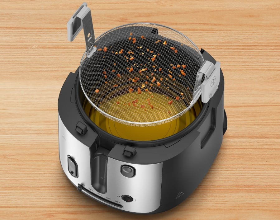 Fritéza Tefal Filtra Vision+ FF2588E0 čierna/strieborná Detail filtračného sita Fritézy Tefal Filtra Vision+ FF2588E0