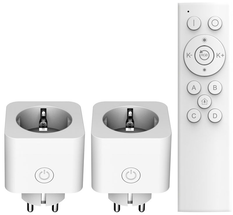 Chytrá zásuvka Trust Smart Wi-Fi StarterPack (2 ks + ovládač) - biela