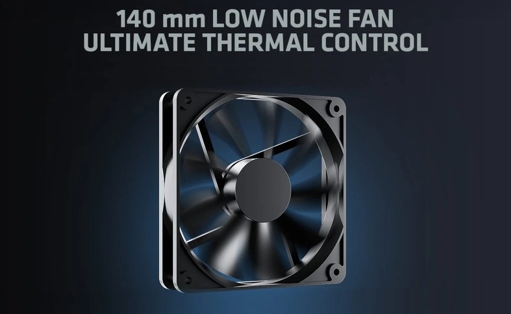 Evolveo G750 80+ Gold sa spolieha na 140mm ventilátor