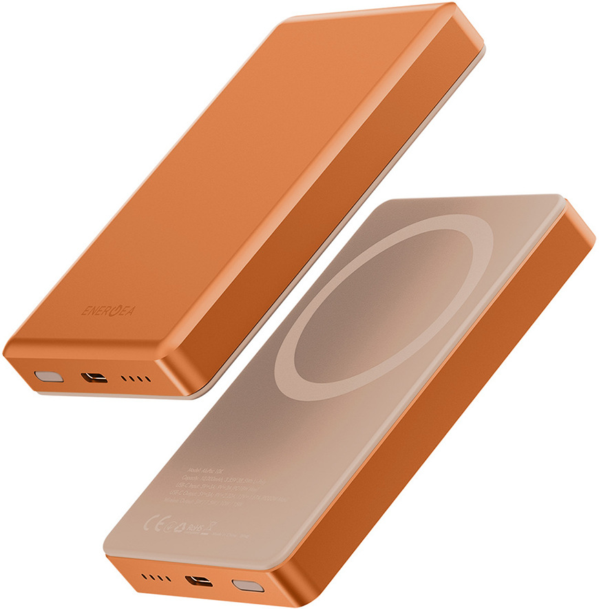 Powerbank Energea AluPac 10K MagSafe 10000 mAh oranžová Powerbanka Energea AluPac 10K MagSafe 10000 mAh - oranžová