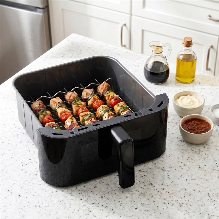 Fritéza teplovzdušná Tesla AirCook TrioZone Q636 XXL čierna Fritéza horkovzdušná Tesla AirCook TrioZone Q636 XXL