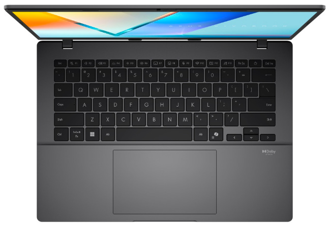 Podsvietená klávesnica a Precision Touchpad notebooku ASUS Vivobook S14