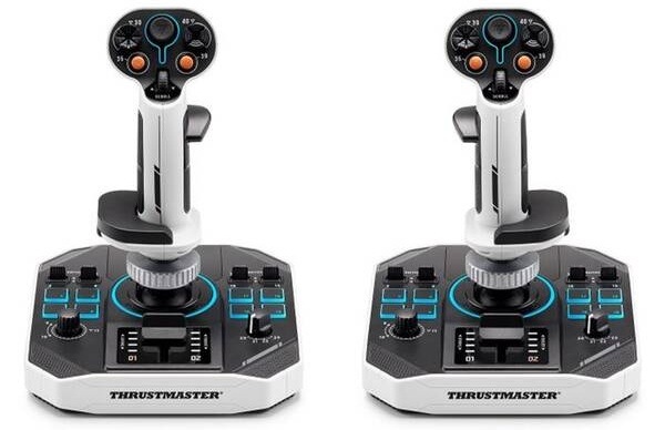 Joystick Thrustmaster Sol-R 2 HOSAS Space Sim Duo biely