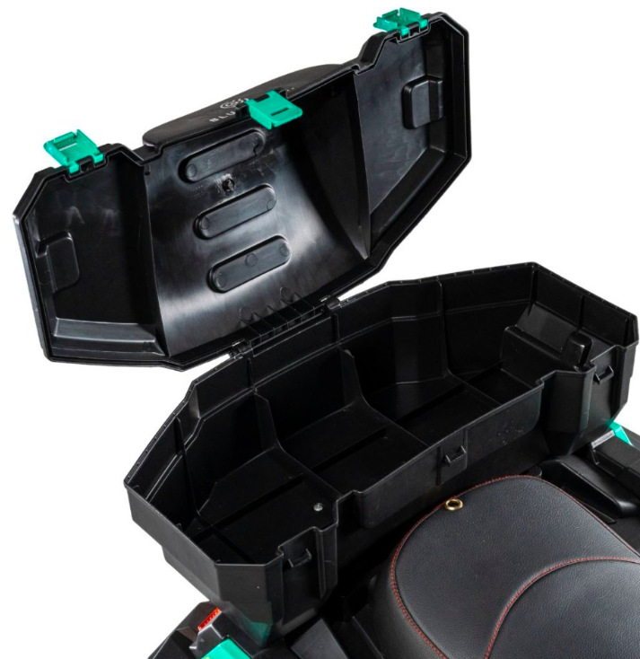 Štvorkolka Bluetouch čtyřkolka čierna/tyrkysová Otvorený úložný box detskej štvorkolky BLUETOUCH pre hračky