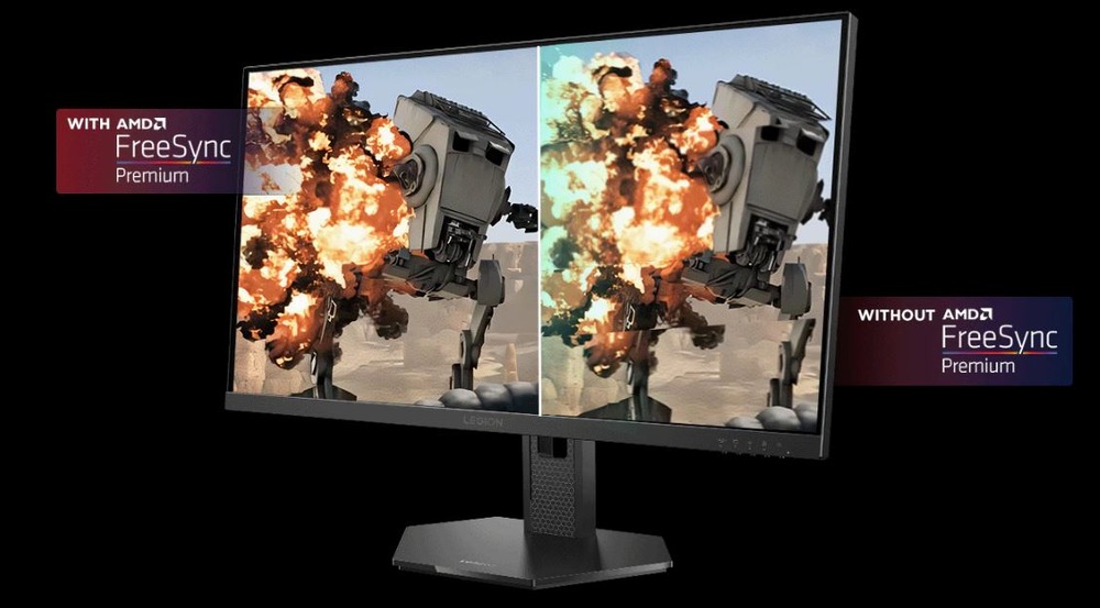 AMD FreeSync technológie porovnaní na monitore Lenovo