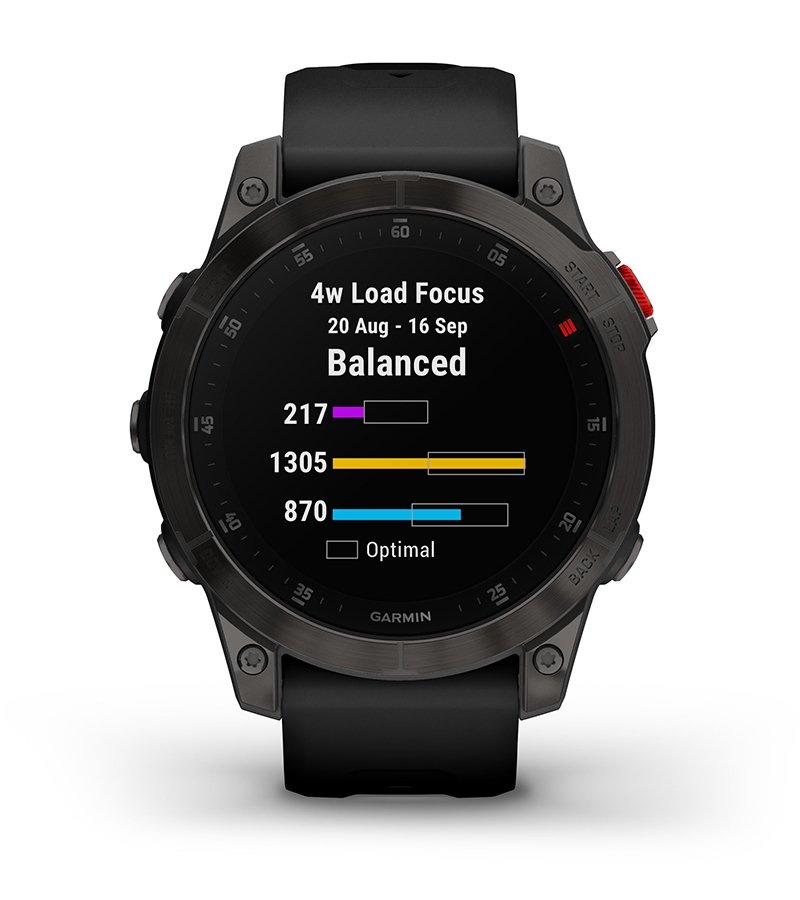 Inteligentné hodinky Garmin epix Pro (Gen 2) Sapphire - 51 mm - Titan Carbon Grey / Black Silicone Band