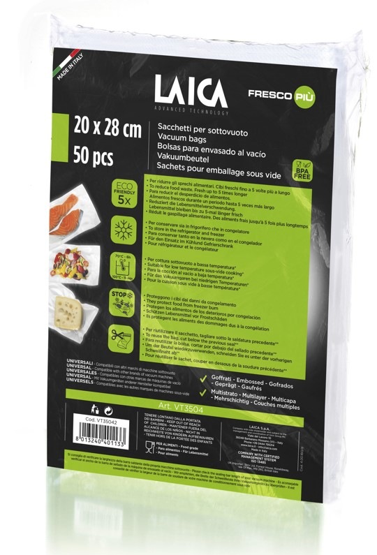 Sada vákuových vreciek Laica 20 × 28 cm VT3504, 50 ks