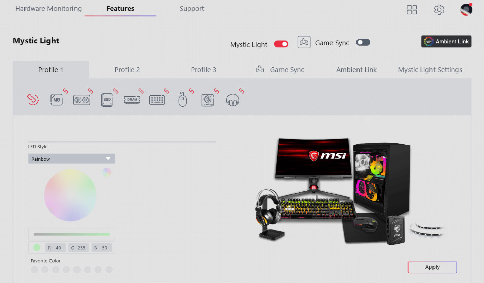 Základná doska MSI PRO B760-P WIFI DDR4 MSI PRO B760-P WIFI umožňuje detailné doladenie pomocou softvéru MSI Center