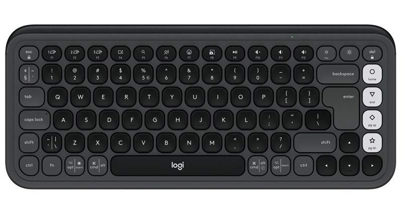 Klávesnica Logitech POP ICON, US layout sivá