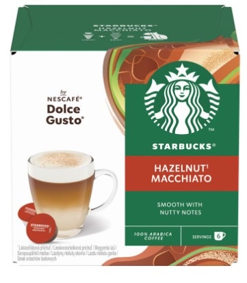 Kapsuly pre espressá Starbucks Dolce Gusto® Hazelnut Macchiato (12 ks) Kapsule Starbucks s príchuťou Hazelnut Macchiato
