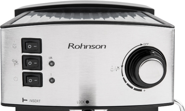 Pákový kávovar Rohnson R-980 strieborný Espresso Rohnson R-980, stříbrná