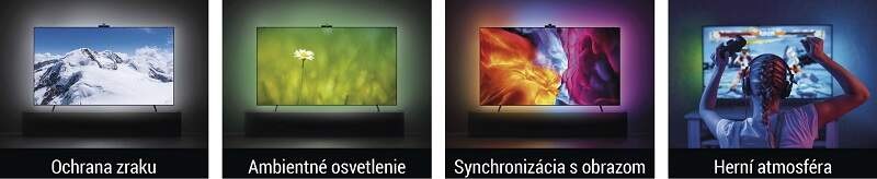 LED pásik EMOS GoSmart Ambientní  RGB za TV 65“ (164 cm) ZTV65