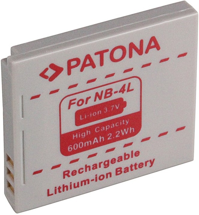 Batéria PATONA NB-4L 600 mAh pre modely fotoaparátov Canon
