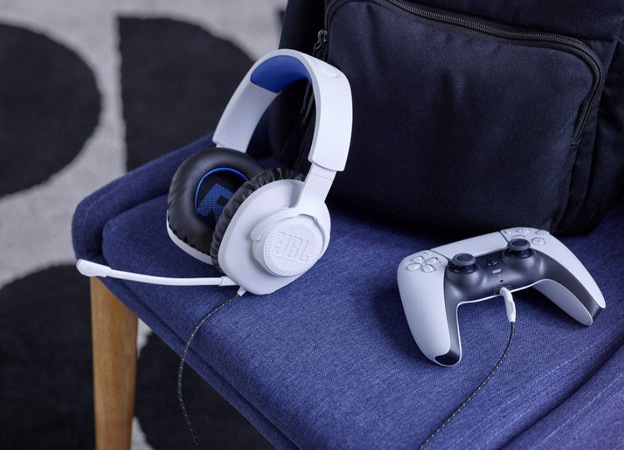 Headset JBL Quantum 100P Console biely/modrý