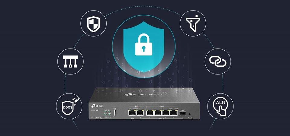 Router TP-Link ER707-M2 OMADA čierny Router TP-Link ER707-M2 OMADA čierny
