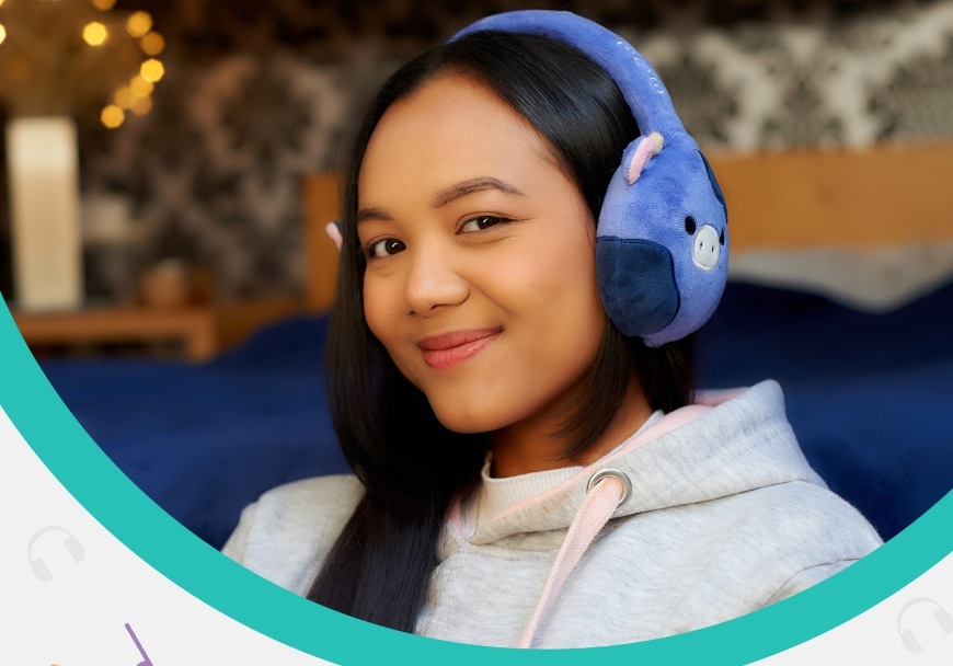 Slúchadlá Lazerbuilt Squishmallows Plush Bluetooth - Ingred modrá Lazerbuilt Squishmallows Plush Bluetooth Ingred, modrá