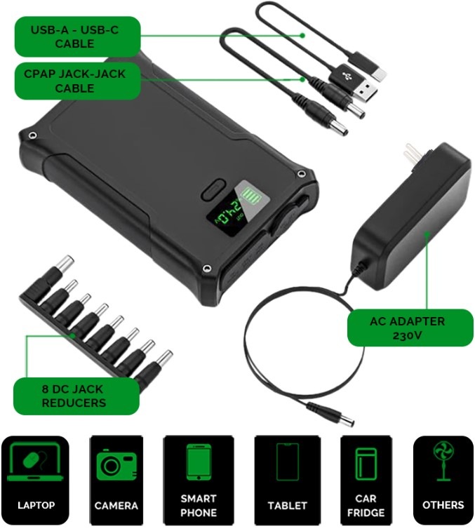 Powerbank Viking VIDAR I, 36000 mAh čierny