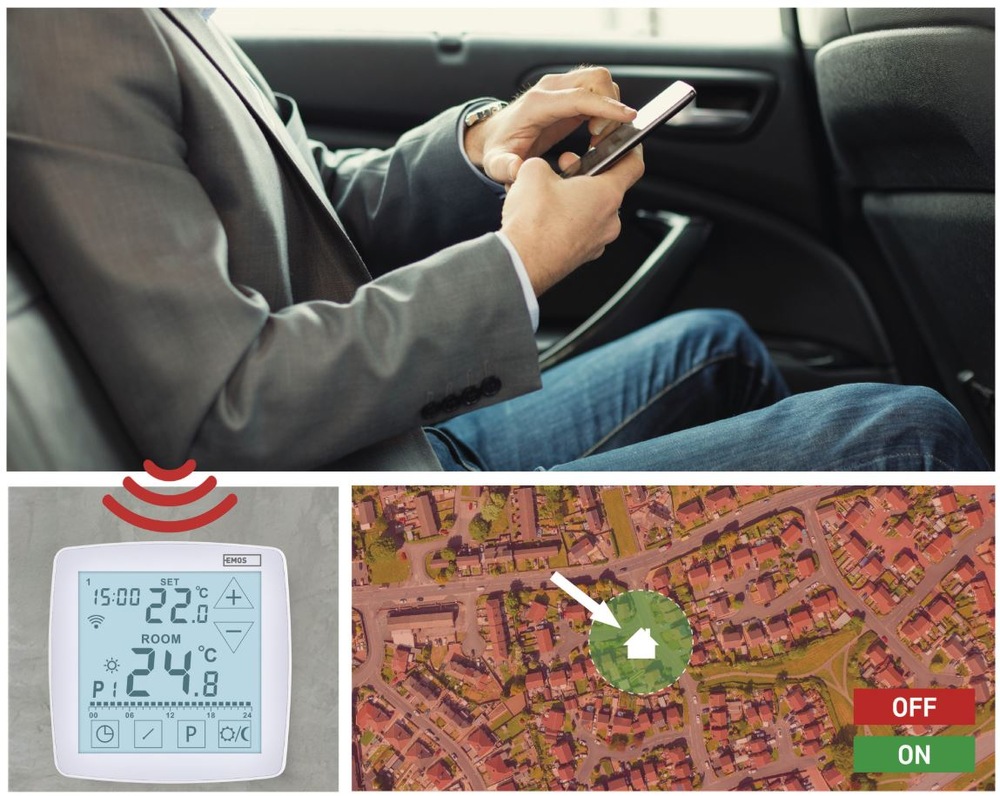 Termostat EMOS GoSmart, podlahový, programovateľný, drôtový, WiFi biely Ovládanie termostatu emos nadálku