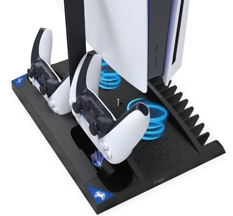 Dokovacia stanica iPega P5013 s chladením pre PS5 a PS5/PSMove Controller čierna Dokovací stanice iPega P5013 pro PlayStation 5