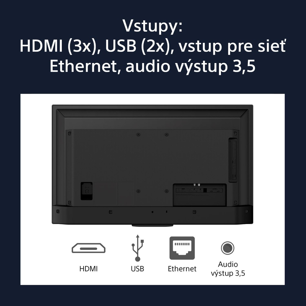 Televízor Sony KD-32W800 Televize Sony KD-32W800, čierna, vstupy
