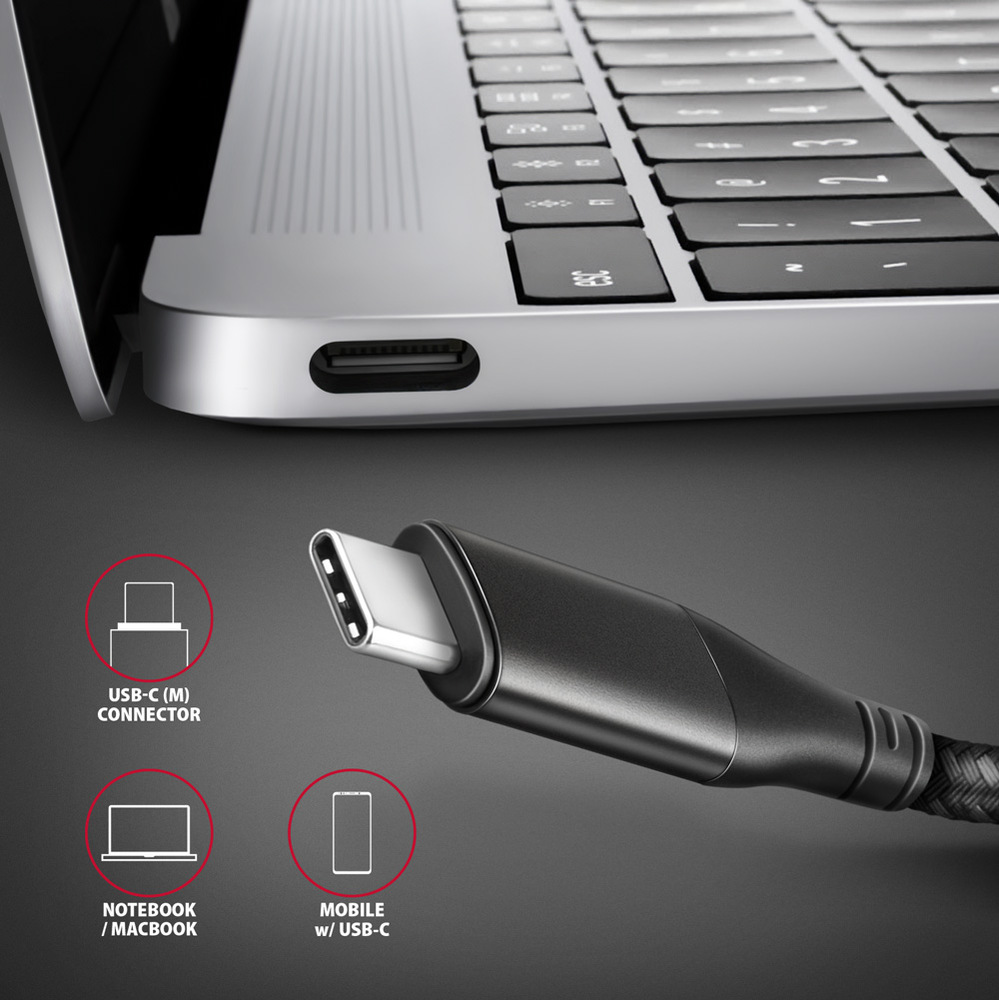 Kábel Axagon USB-C / HDMI 2.0, 1.8m, 4K/60Hz HDR10 čierny Kábel Axagon USB-C / HDMI 2.0, 1.8m, 4K/60Hz HDR10 čierny