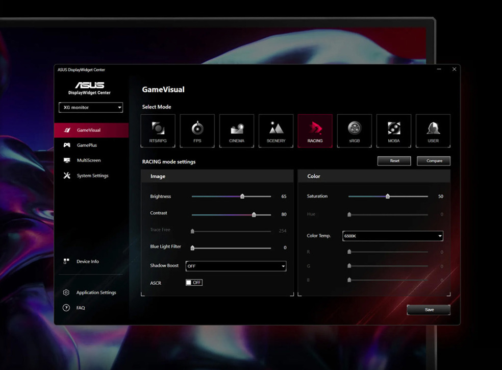 Herný monitor Asus ROG Strix XG27WCS čierny
