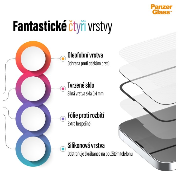 Tvrdené sklo PanzerGlass Edge-to-Edge Antibacterial na Apple iPhone 6/6s/7/8/SE (2020/22) čierne PanzerGlass Edge-to-Edge pre Apple iPhone X/Xs/11 Pro, čierna