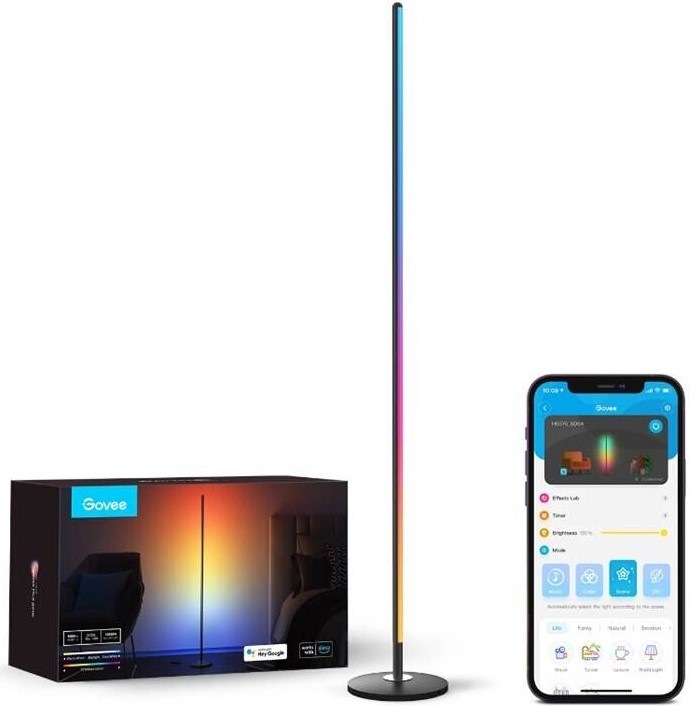Stojacia lampa Govee RGBW Floor Lamp Lite, Matter čierna