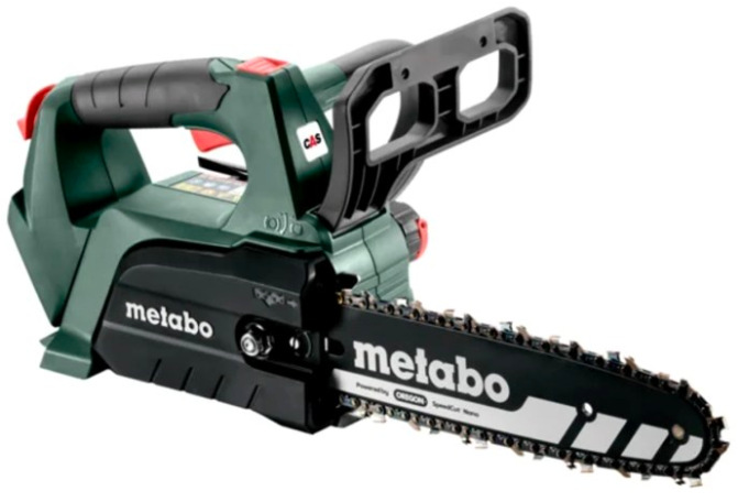 Akumulátorová reťazová píla Metabo MS 18 LTX BL 25 v zelenom prevedení s 25cm lištou