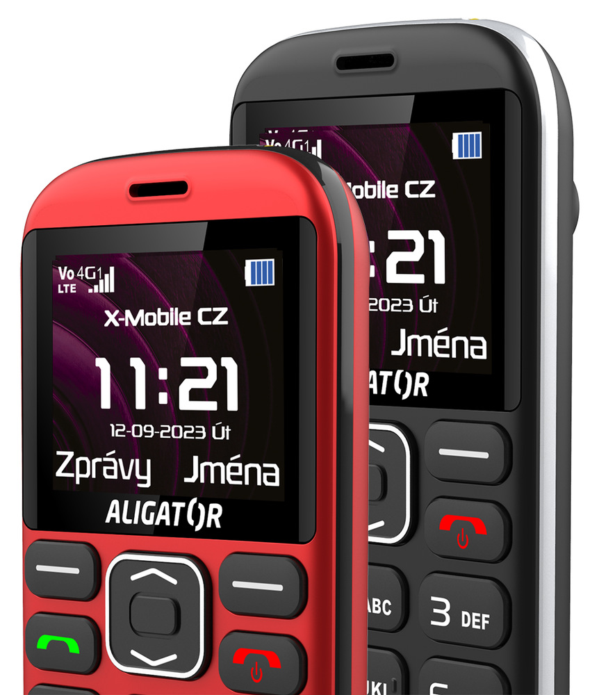 Mobilný telefón Aligator A720 4G Senior čierny/červený Mobilný telefón Aligator A720 4G Senior čierny/červený
