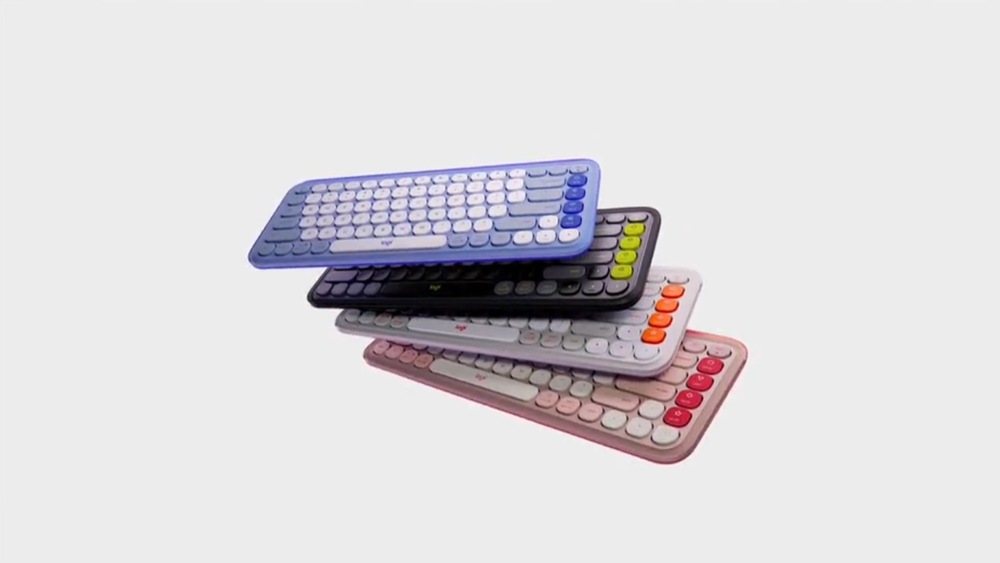 Klávesnica Logitech POP ICON, US layout ružová