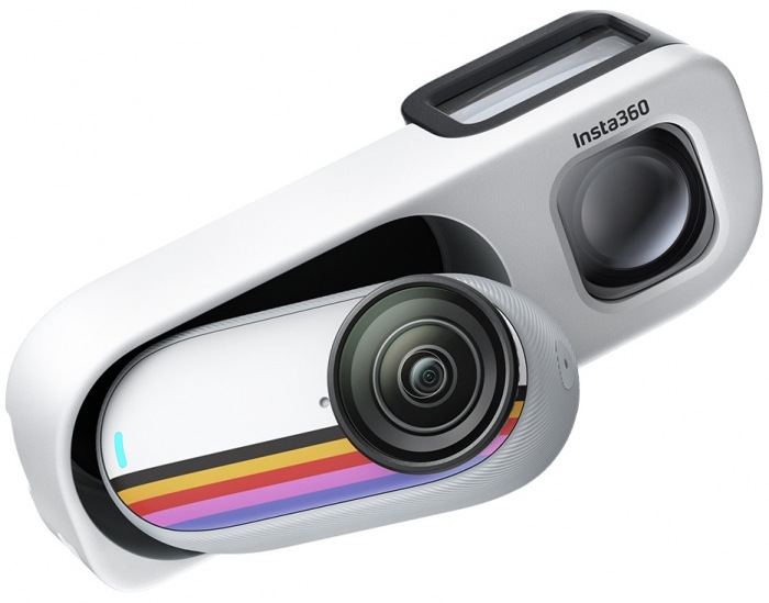 Kompaktná kamera Insta360 GO 3S Retro bundle 64 GB s retro vzhľadom, biela farba
