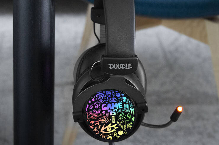 Headset Connect IT Doodle RGB čierny