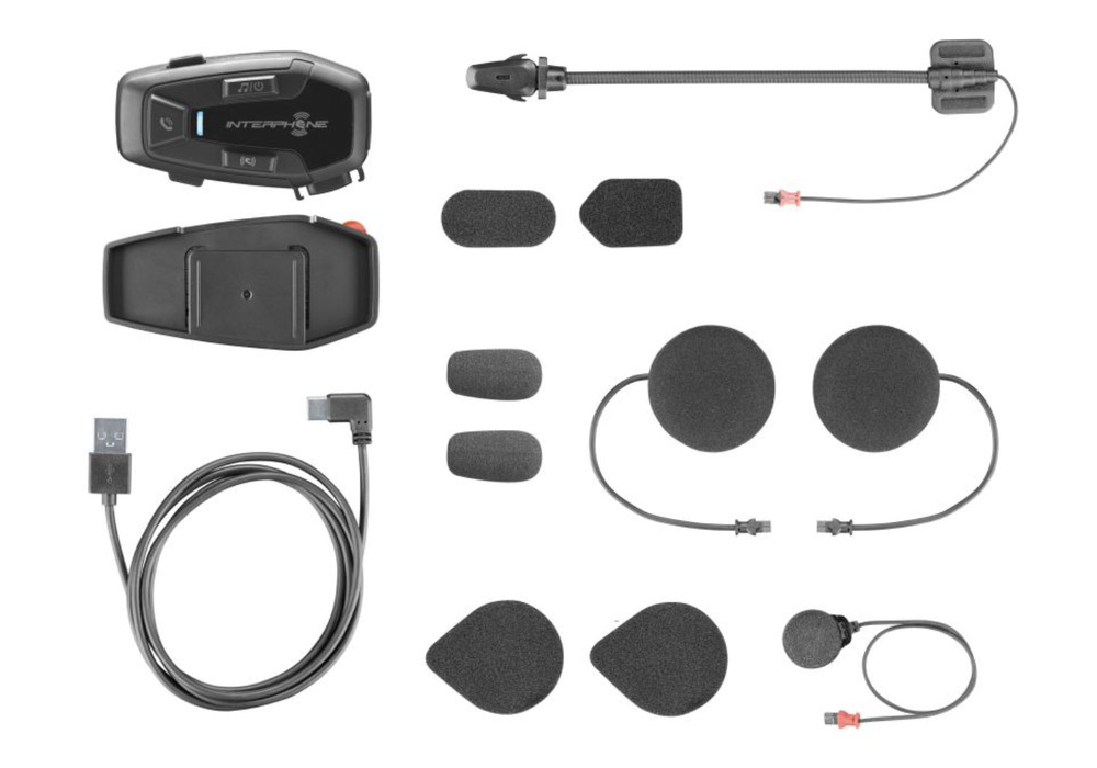 Handsfree Interphone U-COM7R pre uzavreté a otvorené prilby Twin Pack čierne