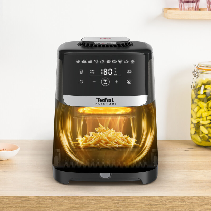 Fritéza teplovzdušná Tefal EY551HE0 Easy Fry Silence XL 5 l sivá Fritéza teplovzdušná Tefal EY551HE0 Easy Fry Silence XL 5 l sivá