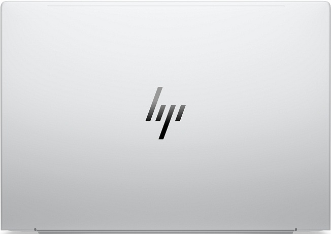 Notebook HP EliteBook 8 G2i 16" strieborný Pohľad na zatvorené veko laptopu HP EliteBook 8 G2i s elegantným logom HP a robustným zabezpečením