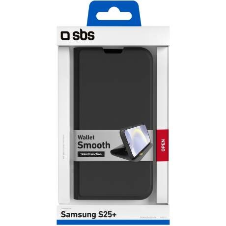 Puzdro na mobil flipové SBS Smooth na Samsung Galaxy S25+ čierne Puzdro na mobil flipové SBS Smooth na Samsung Galaxy S25+ čierne