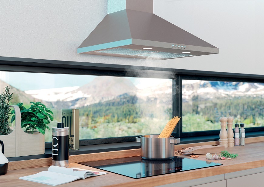 Komínový odsávač pár značky Gorenje WHC623E16X, nerez, recirkulácia vzduchu