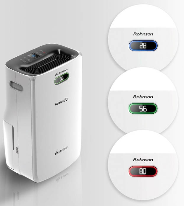 Odvlhčovač Rohnson R-95020 Genius 20 & Ion UV-C biely Odvlhčovač vzduchu Rohnson R-95020 Genius 20 & Ion UV-C