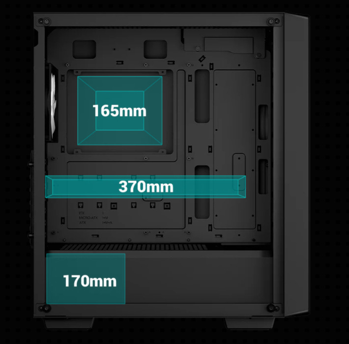 Case DeepCool CC560 MESH V2 biela DeepCool CC560 MESH V2 je kompatibilný so základnými doskami ATX