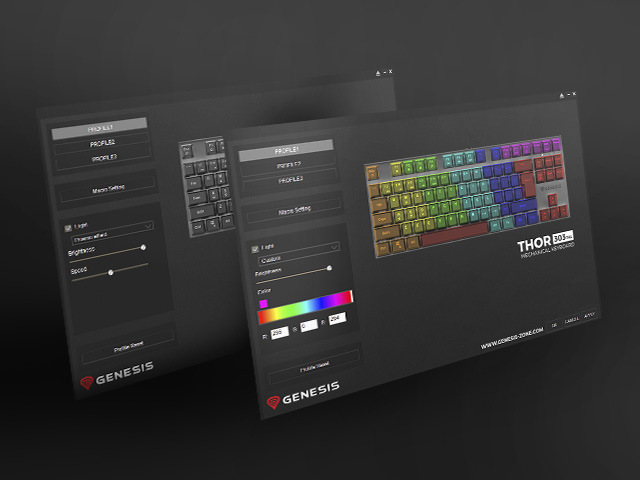 Klávesnica Genesis THOR 303, TKL, CZ/SK layout čierna Genesis THOR 303 TKL RGB Outemu Red SK/SK