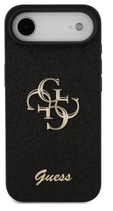 Kryt na mobil Guess PU Fixed Glitter 4G Metal Logo na Apple iPhone Air čierny