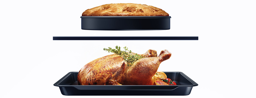 Detail obrázku rozdelenia priestoru na pečenie so SplitCook.