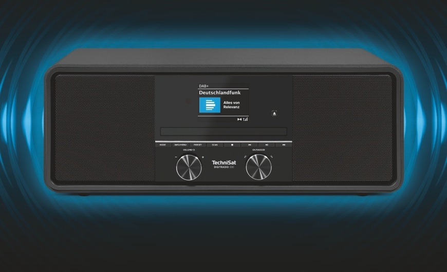 Rádioprijímač s DAB+ Technisat DIGITRADIO 330 čierny Ilustrácia výkonného zvuku rádioprijímača TechniSat DIGITRADIO 330″ width=